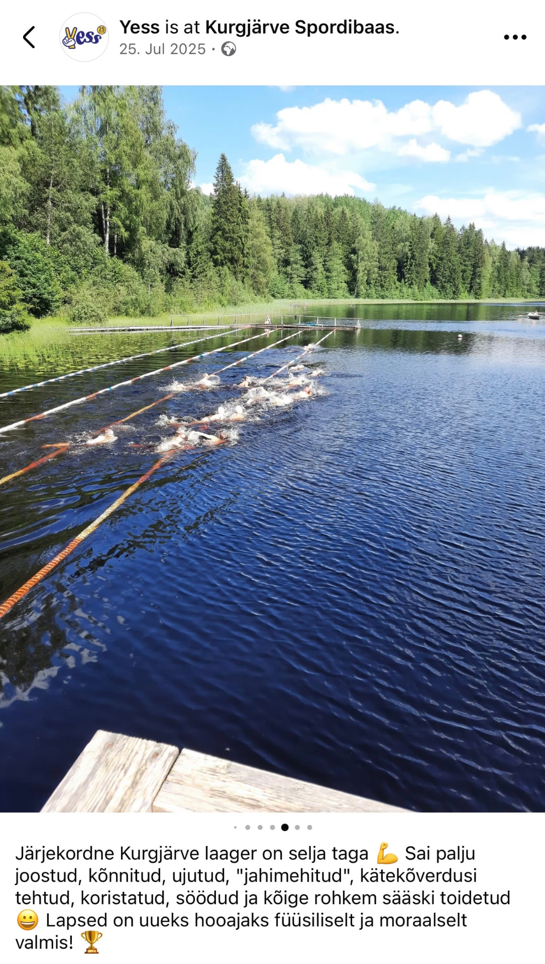 Yessi ujujad Kurgjärve väliujumisradadel