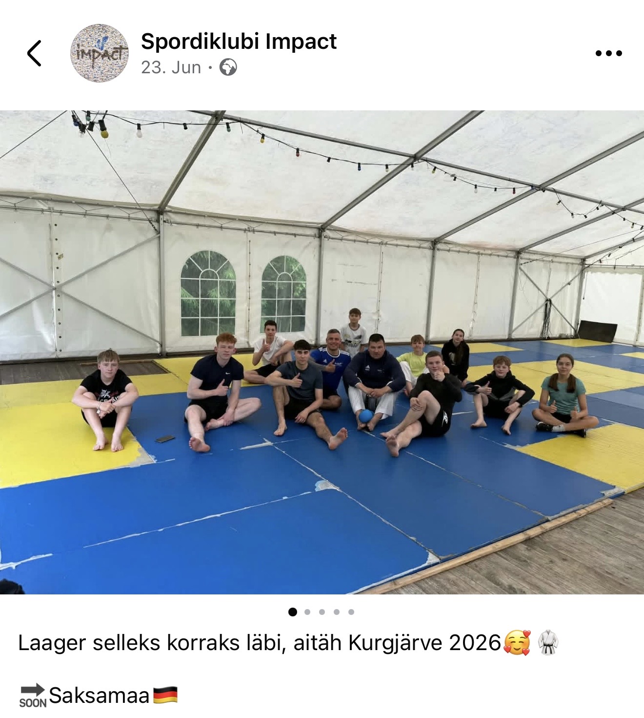 Spordiklubi Impact grupifoto telgis