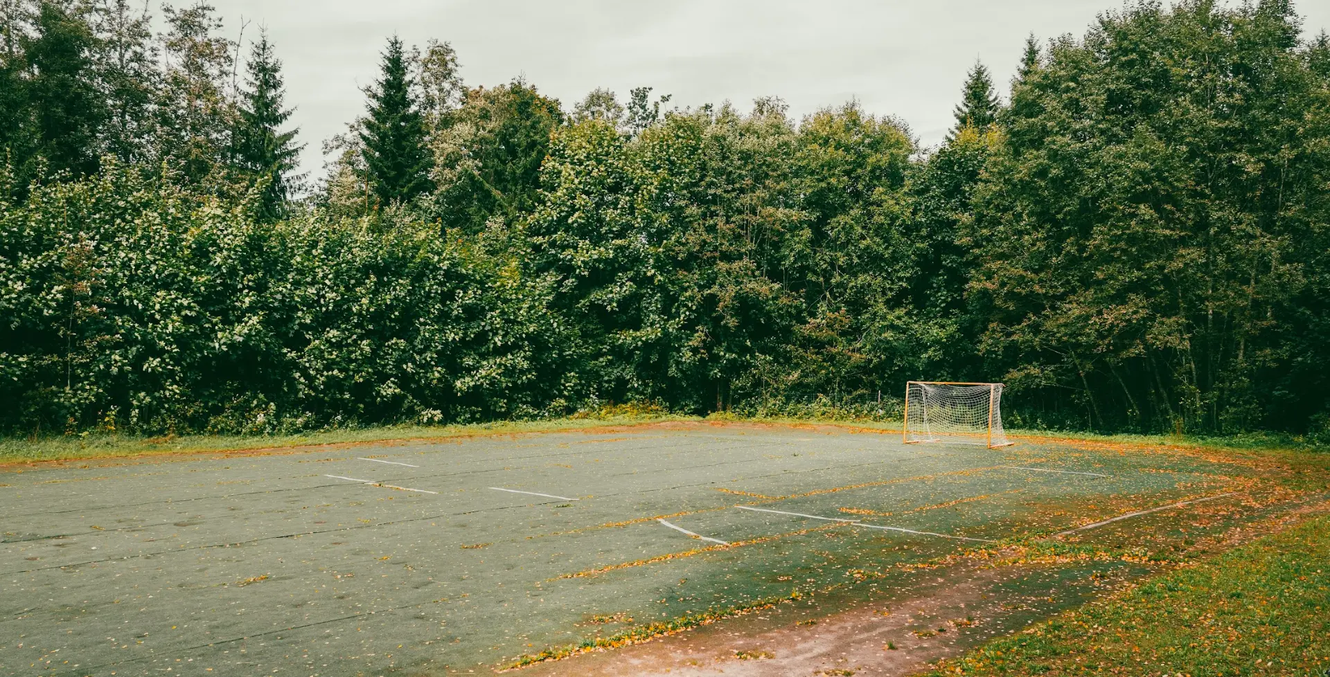 Kurgjärve jalgpalliplats metsa serval väravaga